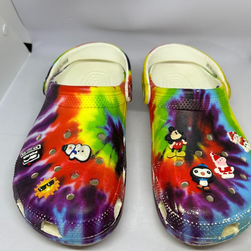 Crocs Men's and Women's Baya Tie‎ Dye Multicolor Clog Shoes 8M-10W